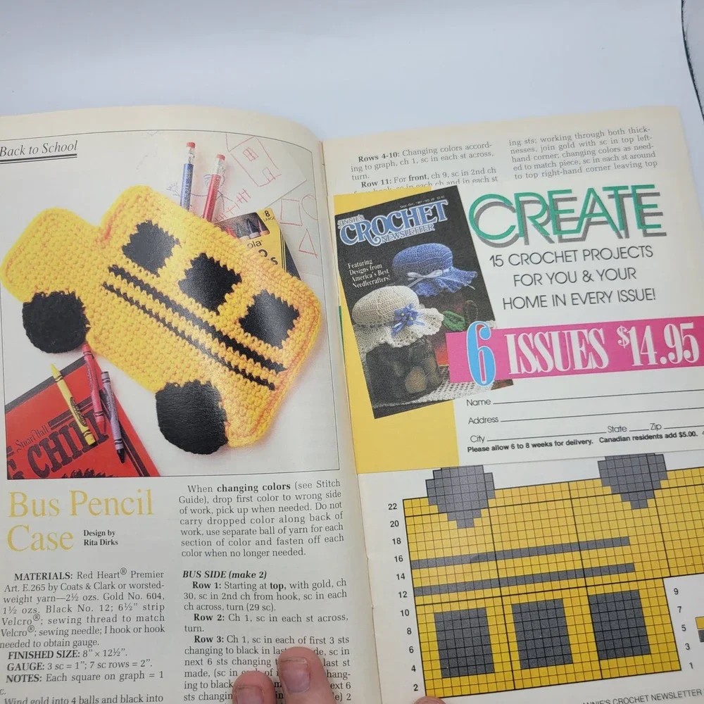 Annies Crochet Newsletter September October‎ 1990 No 47 Vintage Patterns